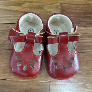 Charming Red Baby Walker Shoes with Bow